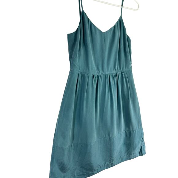 Madewell Silk Dress Camisole Women's Spaghetti Strap Teal 100% Silk size 0 - Picture 3 of 7